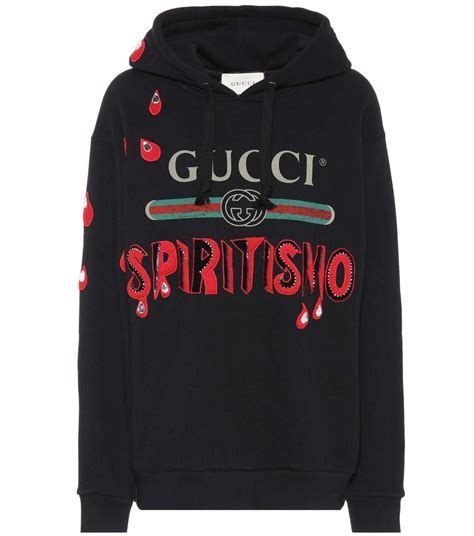 gucci gold black sweatshirt|Gucci oversized hoodie.